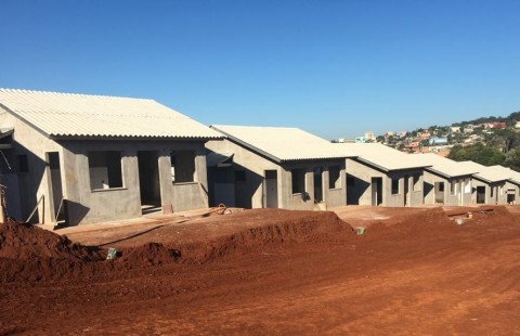 Obras das casas no Margarida Galvan estão adiantadas Obras das casas no Margarida Galvan estão adiantadas