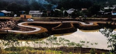 Obras adiantadas no Lago de Foz do Chopim Obras adiantadas no Lago de Foz do Chopim