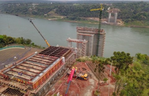 Construção da Ponte da Integração já atinge 34% Construção da Ponte da Integração já atinge 34%