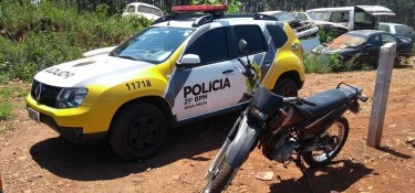 PM de Nova Prata do Iguaçu recupera motocicleta PM de Nova Prata do Iguaçu recupera motocicleta