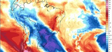 Nova frente fria deve trazer chuva forte e frio para o Sul Nova frente fria deve trazer chuva forte e frio para o Sul