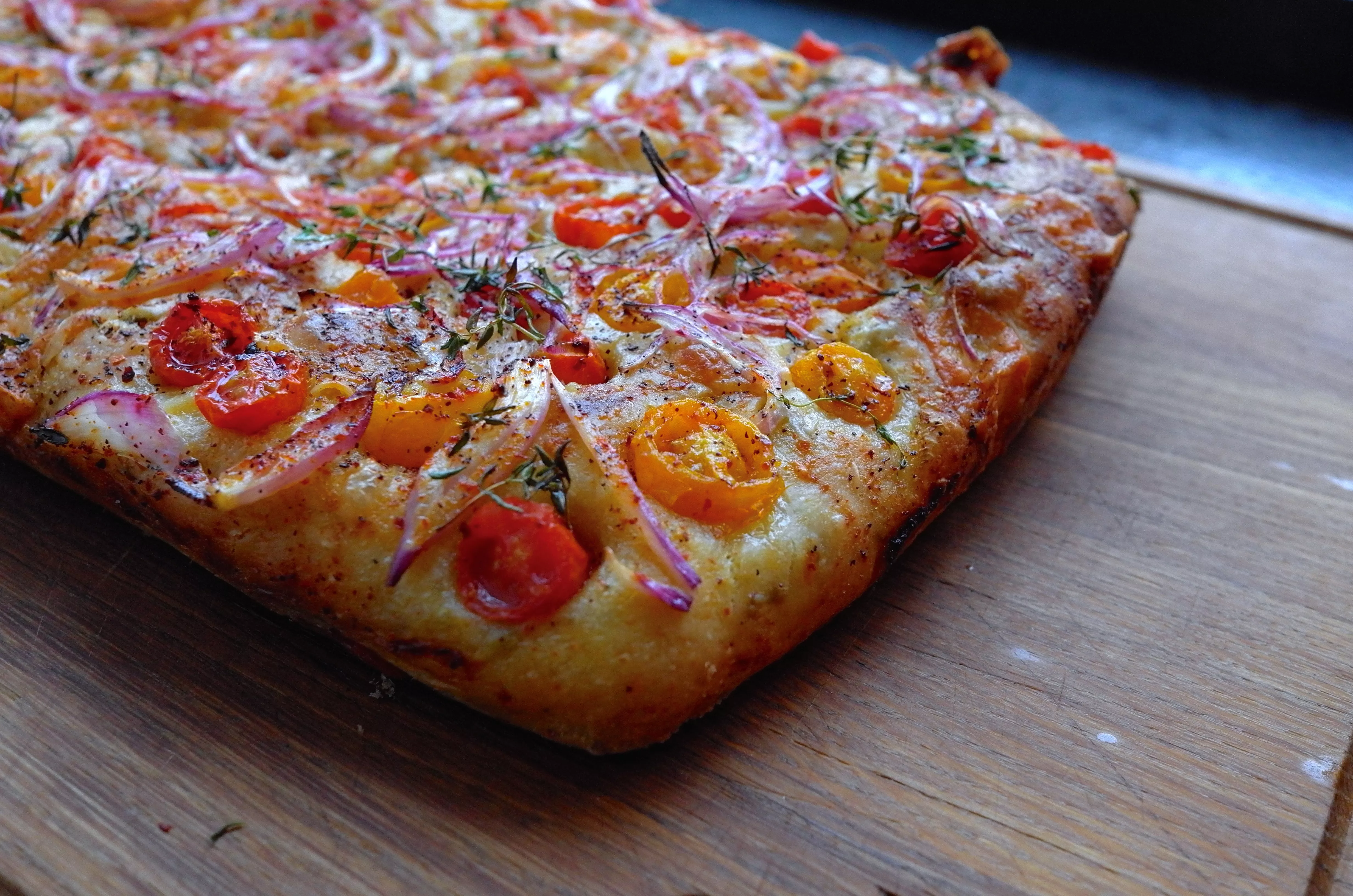 Receita .FOCCACIA DE TOMATE E QUEIJO