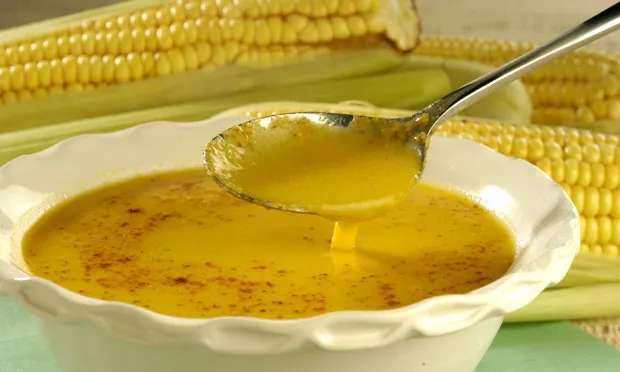 Receita .CALDO DE MILHO COM GENGIBRE