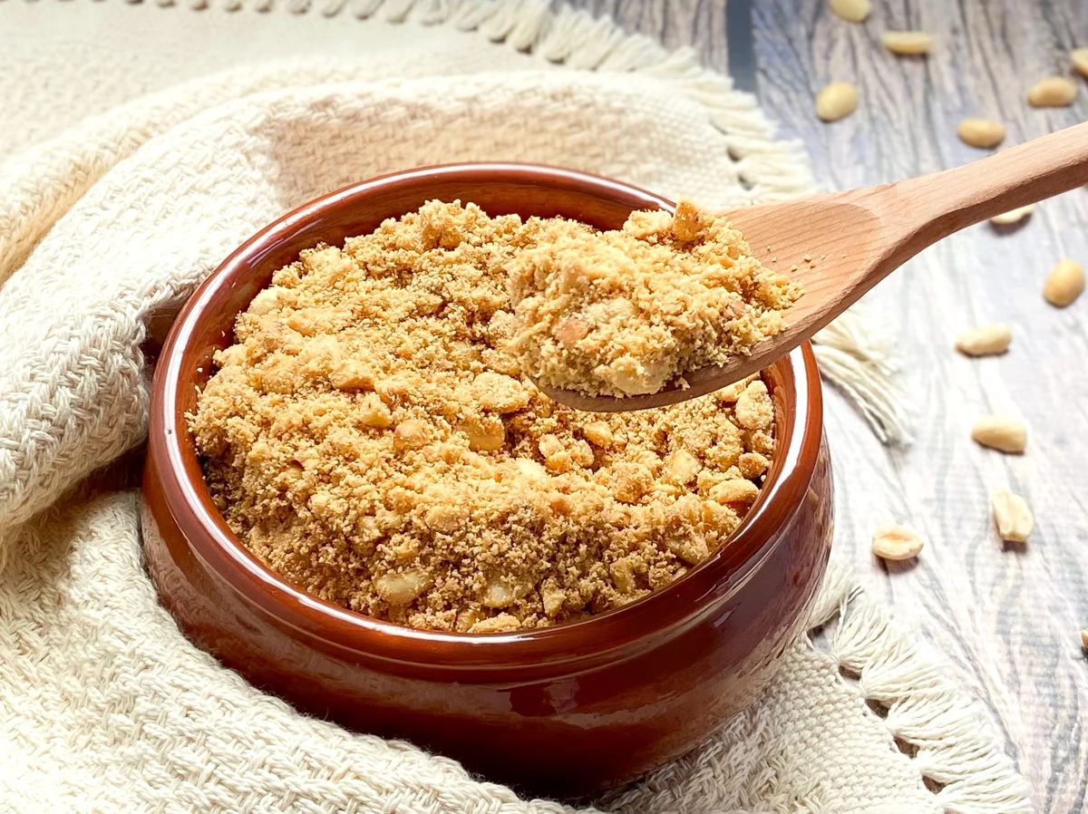 Receita .FAROFA DE AMENDOIM CROCANTE 