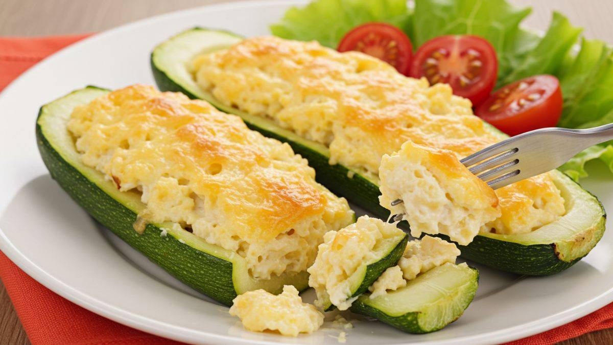 Receita .ABOBRINHA AOS 3 QUEIJOS 